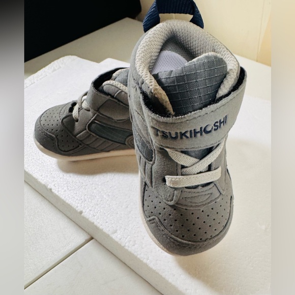 Tsukihoshi Toddler Shoes, Size 4 1/2, Gray USED - Picture 6 of 9